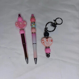Handmade silicone bead pens and Keychain